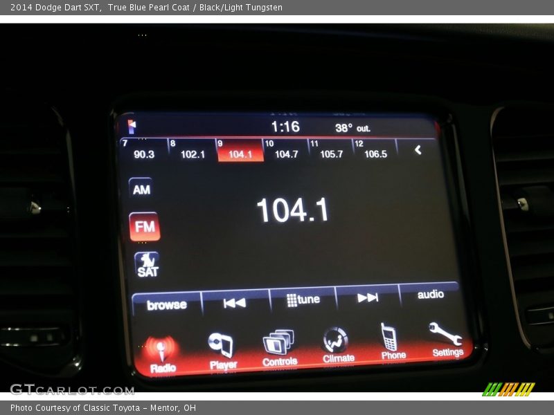 True Blue Pearl Coat / Black/Light Tungsten 2014 Dodge Dart SXT