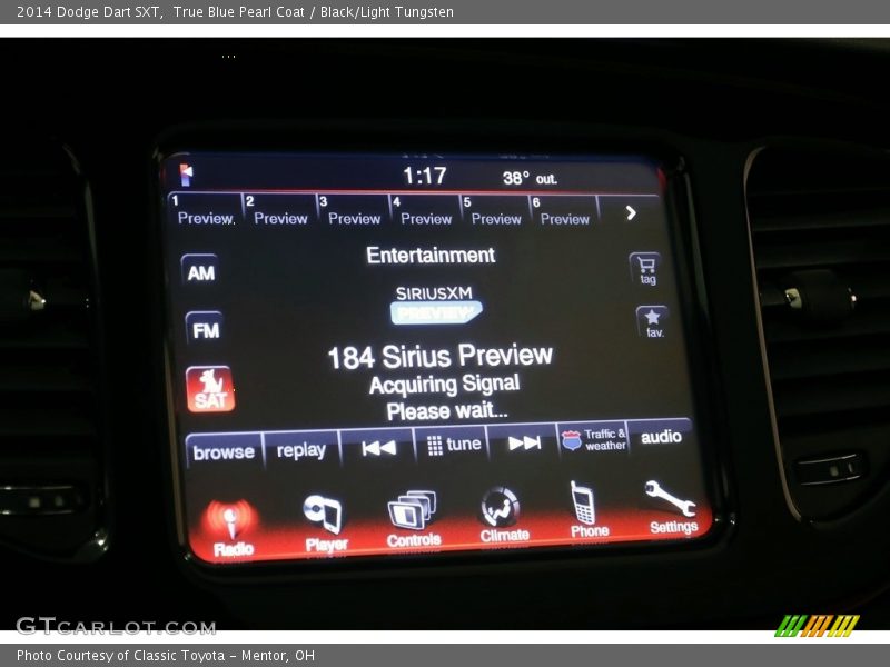 True Blue Pearl Coat / Black/Light Tungsten 2014 Dodge Dart SXT