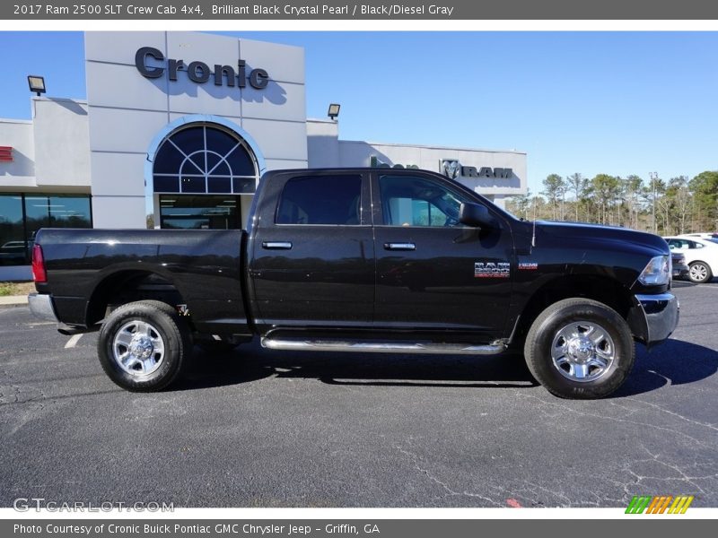 Brilliant Black Crystal Pearl / Black/Diesel Gray 2017 Ram 2500 SLT Crew Cab 4x4
