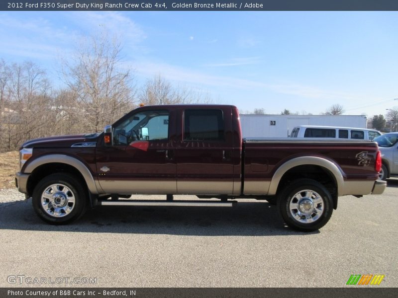 Golden Bronze Metallic / Adobe 2012 Ford F350 Super Duty King Ranch Crew Cab 4x4
