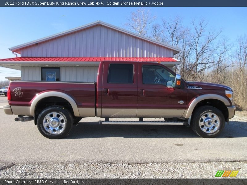 Golden Bronze Metallic / Adobe 2012 Ford F350 Super Duty King Ranch Crew Cab 4x4