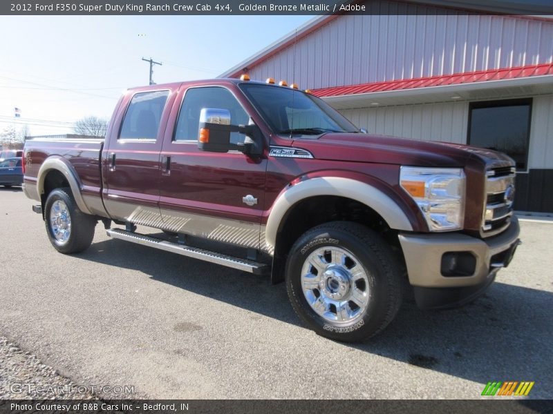 Golden Bronze Metallic / Adobe 2012 Ford F350 Super Duty King Ranch Crew Cab 4x4