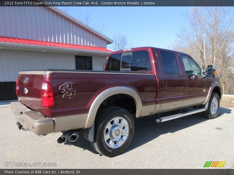 Golden Bronze Metallic / Adobe 2012 Ford F350 Super Duty King Ranch Crew Cab 4x4