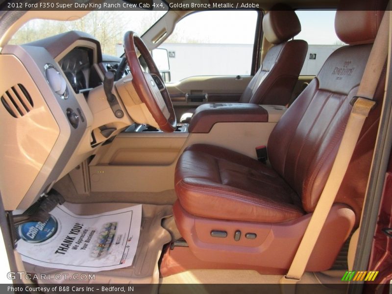 Golden Bronze Metallic / Adobe 2012 Ford F350 Super Duty King Ranch Crew Cab 4x4