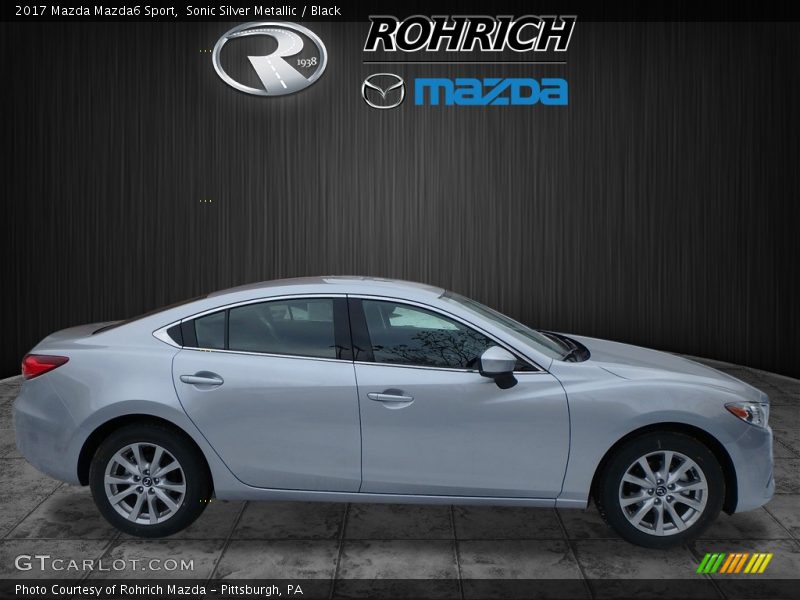 Sonic Silver Metallic / Black 2017 Mazda Mazda6 Sport