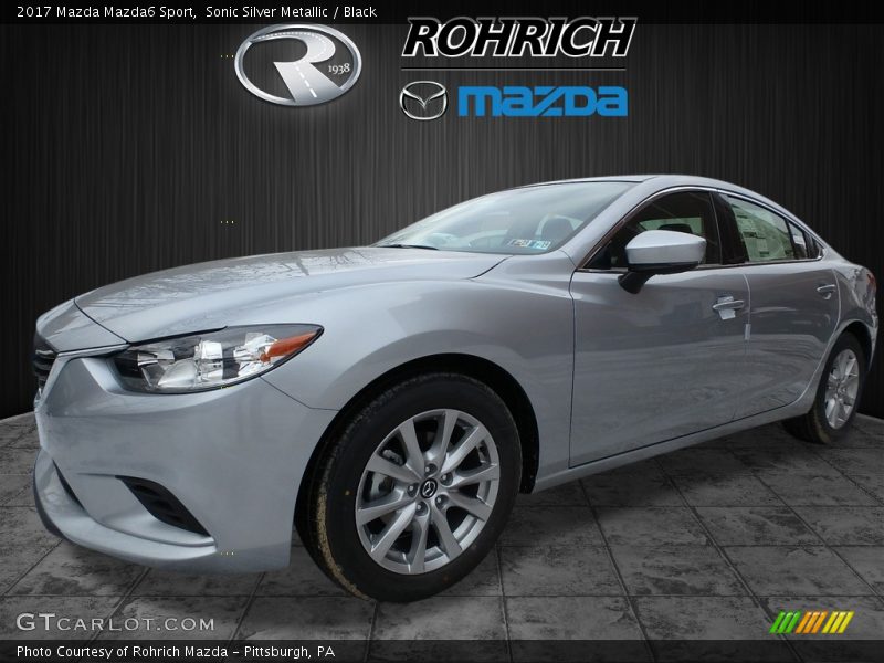 Sonic Silver Metallic / Black 2017 Mazda Mazda6 Sport