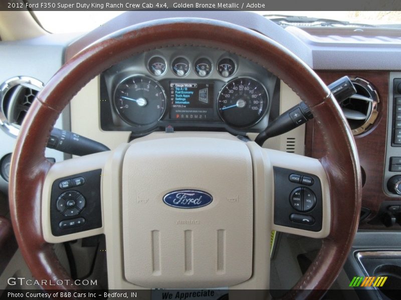 Golden Bronze Metallic / Adobe 2012 Ford F350 Super Duty King Ranch Crew Cab 4x4