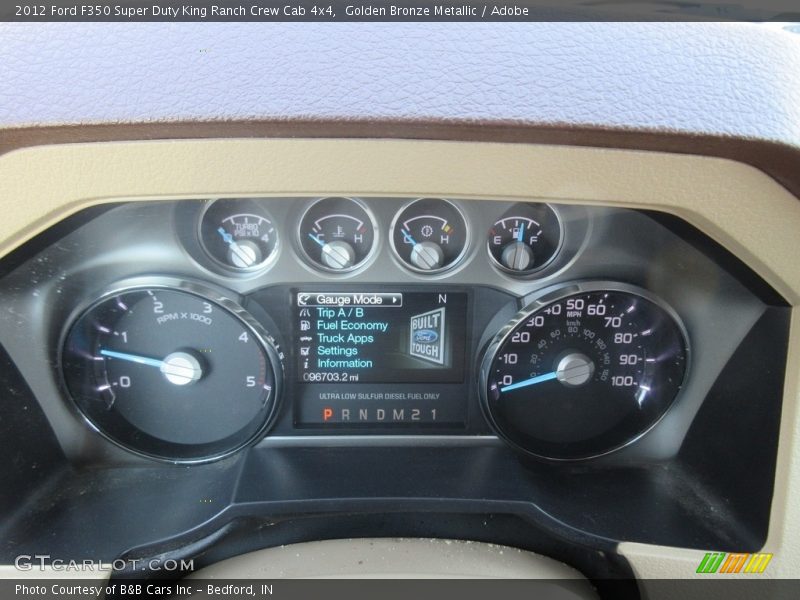 Golden Bronze Metallic / Adobe 2012 Ford F350 Super Duty King Ranch Crew Cab 4x4