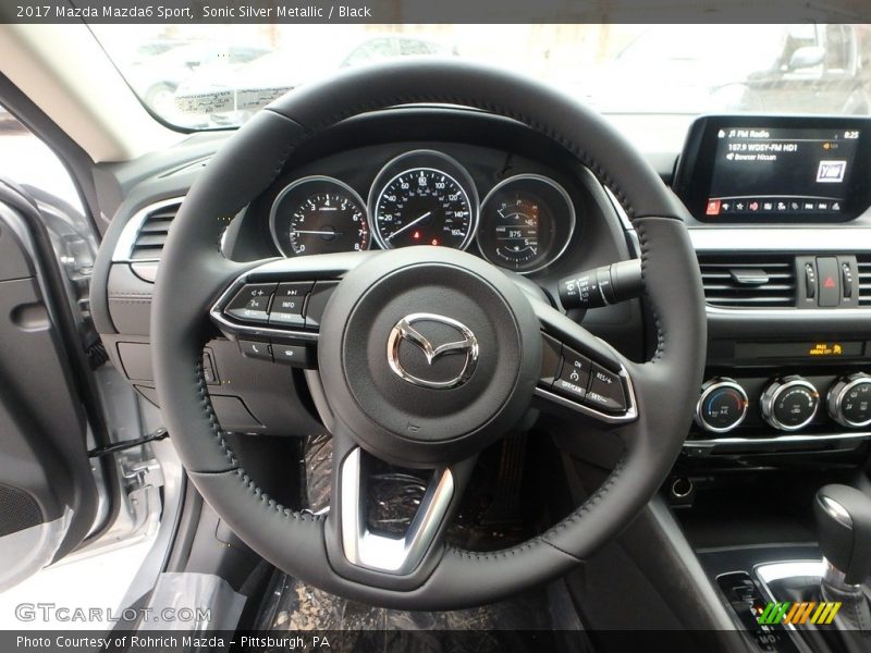 Sonic Silver Metallic / Black 2017 Mazda Mazda6 Sport