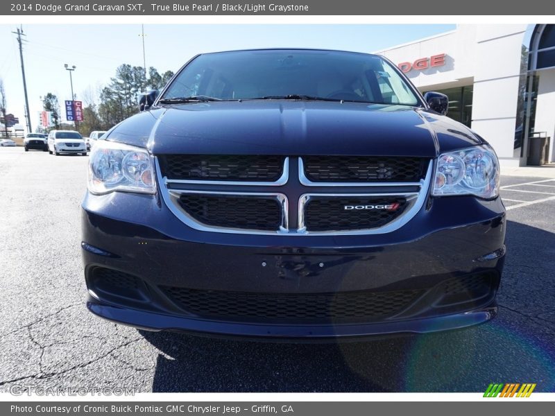 True Blue Pearl / Black/Light Graystone 2014 Dodge Grand Caravan SXT