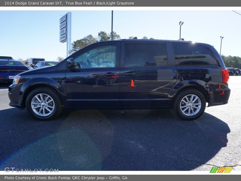 True Blue Pearl / Black/Light Graystone 2014 Dodge Grand Caravan SXT