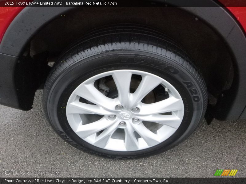 Barcelona Red Metallic / Ash 2015 Toyota RAV4 Limited AWD