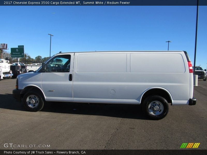 Summit White / Medium Pewter 2017 Chevrolet Express 3500 Cargo Extended WT