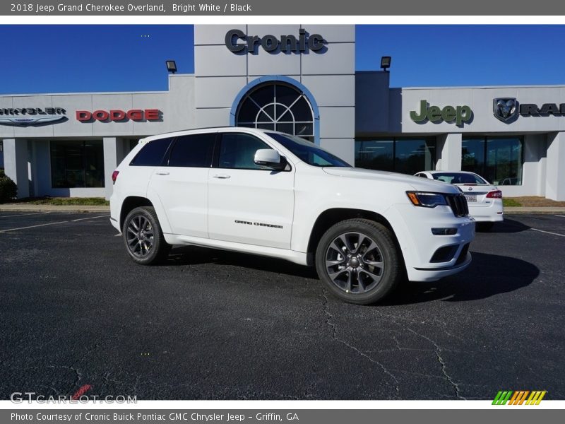Bright White / Black 2018 Jeep Grand Cherokee Overland