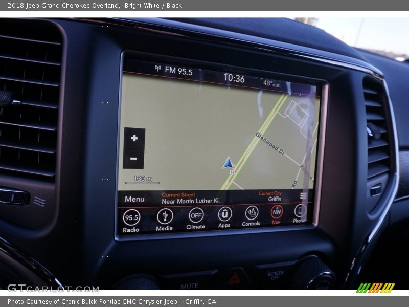 Bright White / Black 2018 Jeep Grand Cherokee Overland