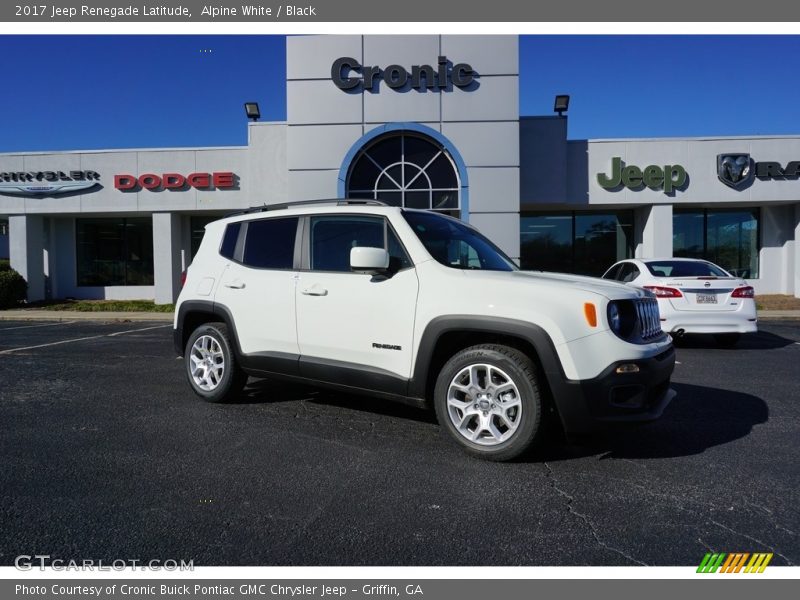 Alpine White / Black 2017 Jeep Renegade Latitude