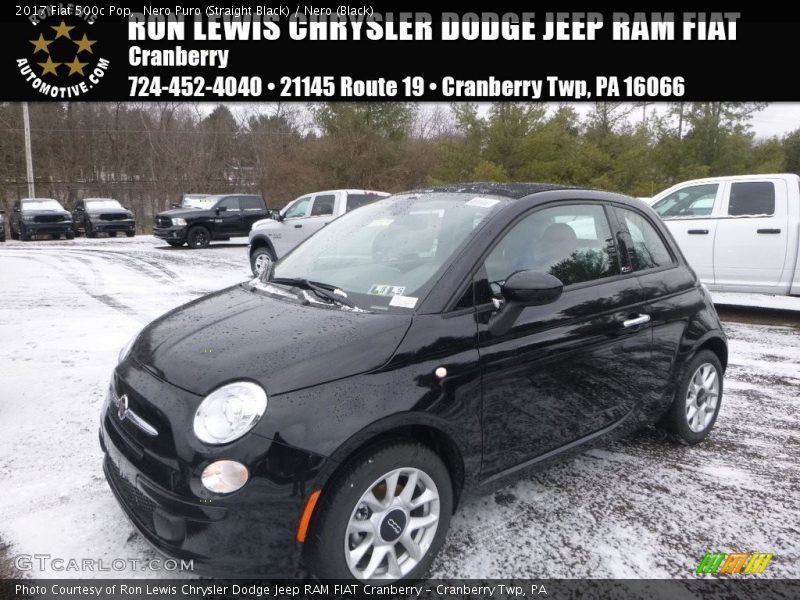 Nero Puro (Straight Black) / Nero (Black) 2017 Fiat 500c Pop