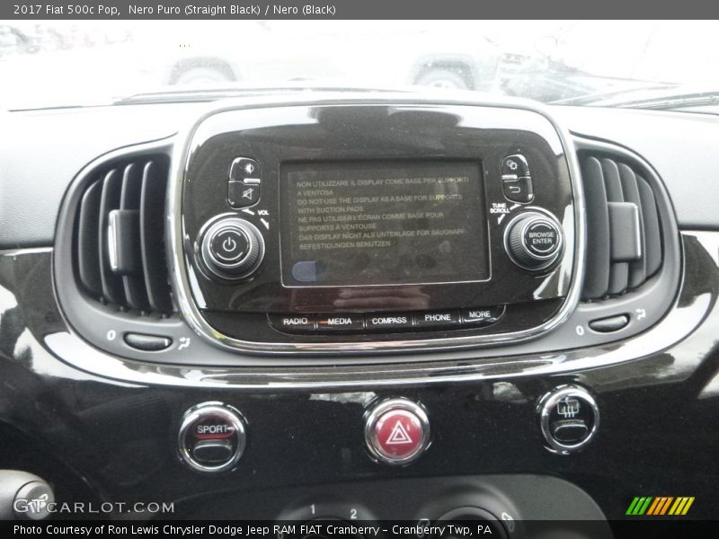 Nero Puro (Straight Black) / Nero (Black) 2017 Fiat 500c Pop