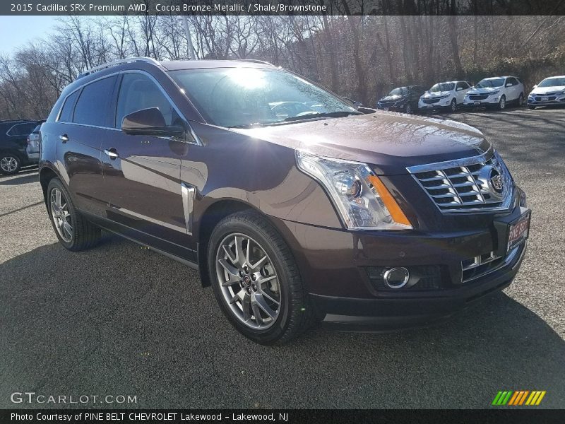 Cocoa Bronze Metallic / Shale/Brownstone 2015 Cadillac SRX Premium AWD