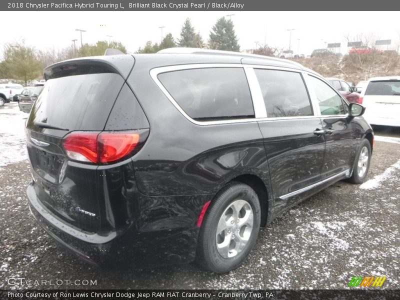 Brilliant Black Crystal Pearl / Black/Alloy 2018 Chrysler Pacifica Hybrid Touring L