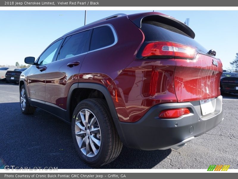 Velvet Red Pearl / Black 2018 Jeep Cherokee Limited