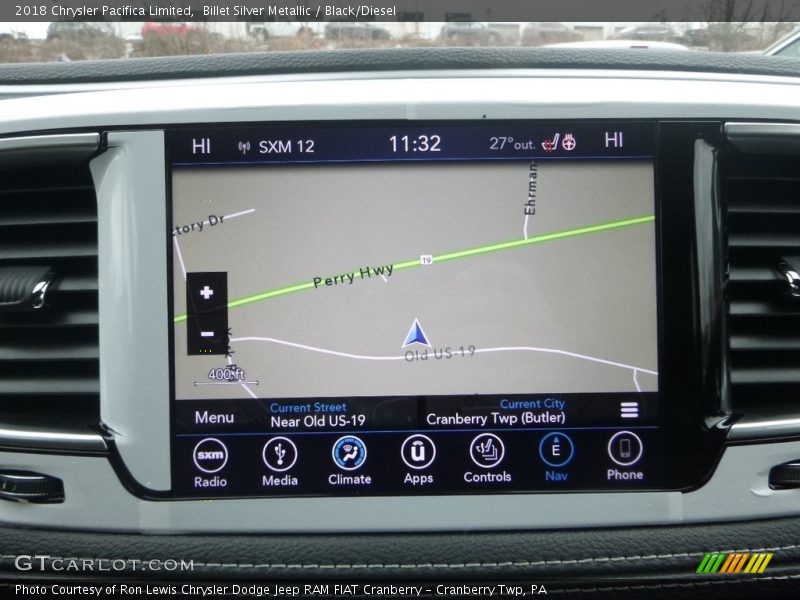 Billet Silver Metallic / Black/Diesel 2018 Chrysler Pacifica Limited