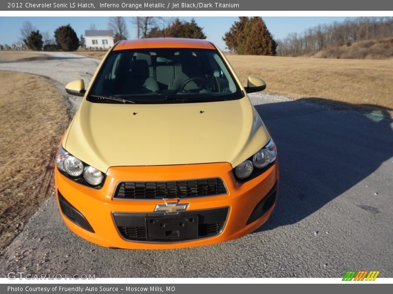 Inferno Orange Metallic / Jet Black/Dark Titanium 2012 Chevrolet Sonic LS Hatch