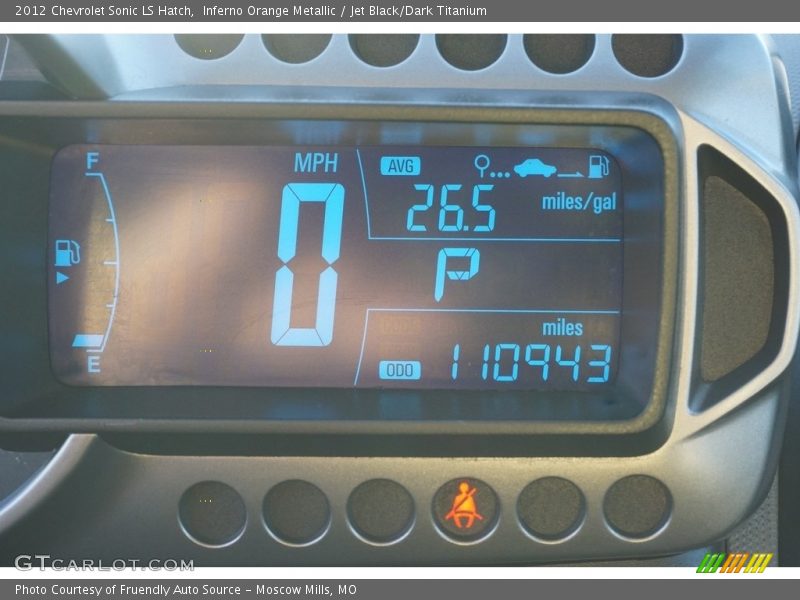 Inferno Orange Metallic / Jet Black/Dark Titanium 2012 Chevrolet Sonic LS Hatch