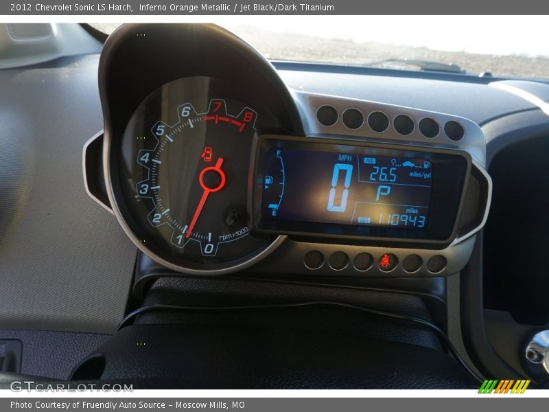 Inferno Orange Metallic / Jet Black/Dark Titanium 2012 Chevrolet Sonic LS Hatch