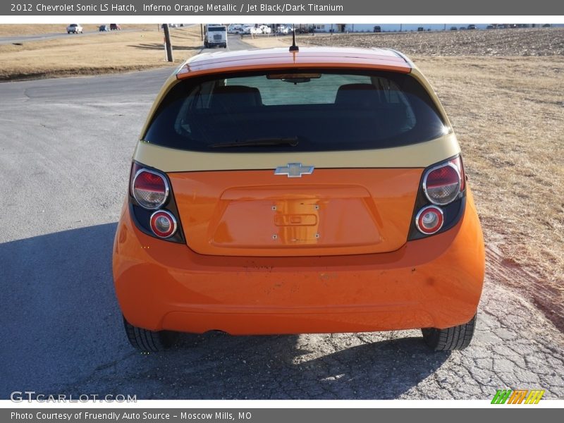 Inferno Orange Metallic / Jet Black/Dark Titanium 2012 Chevrolet Sonic LS Hatch