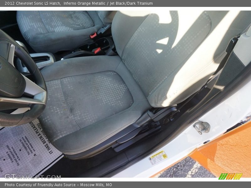 Inferno Orange Metallic / Jet Black/Dark Titanium 2012 Chevrolet Sonic LS Hatch