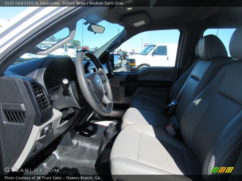 Oxford White / Medium Earth Gray 2015 Ford F150 XL SuperCrew
