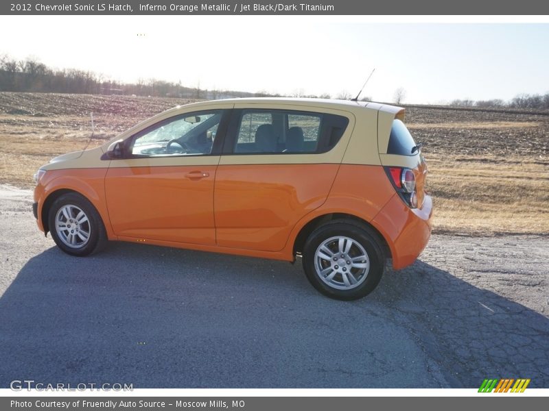 Inferno Orange Metallic / Jet Black/Dark Titanium 2012 Chevrolet Sonic LS Hatch