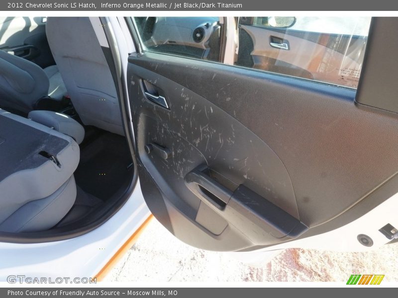 Inferno Orange Metallic / Jet Black/Dark Titanium 2012 Chevrolet Sonic LS Hatch
