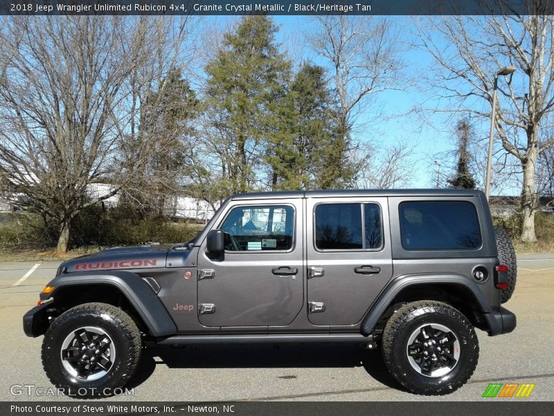 Granite Crystal Metallic / Black/Heritage Tan 2018 Jeep Wrangler Unlimited Rubicon 4x4