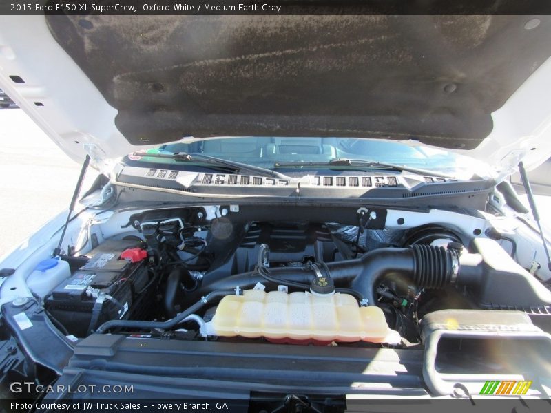 Oxford White / Medium Earth Gray 2015 Ford F150 XL SuperCrew