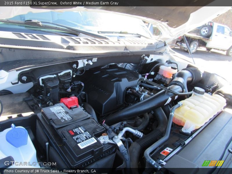 Oxford White / Medium Earth Gray 2015 Ford F150 XL SuperCrew