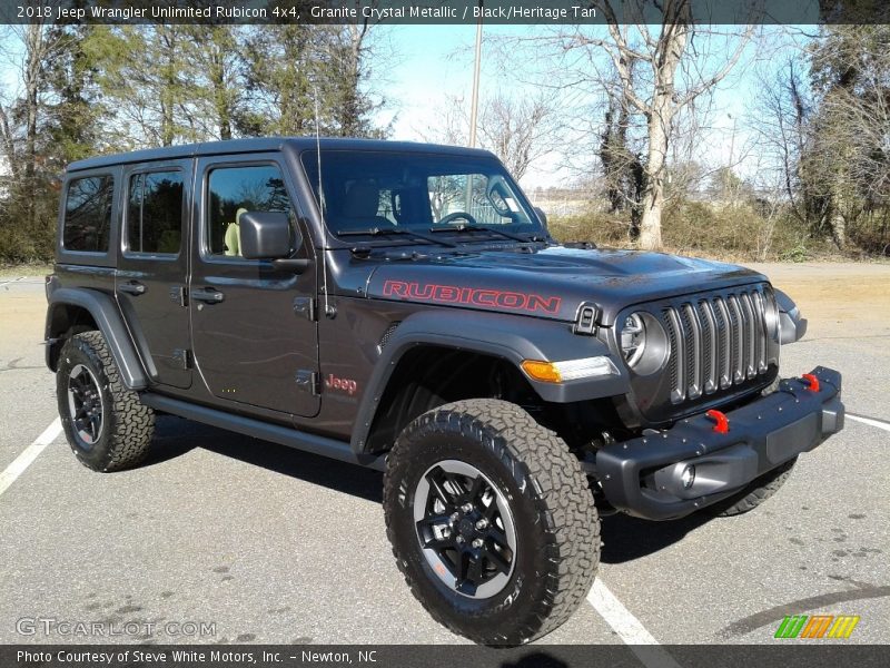 Granite Crystal Metallic / Black/Heritage Tan 2018 Jeep Wrangler Unlimited Rubicon 4x4