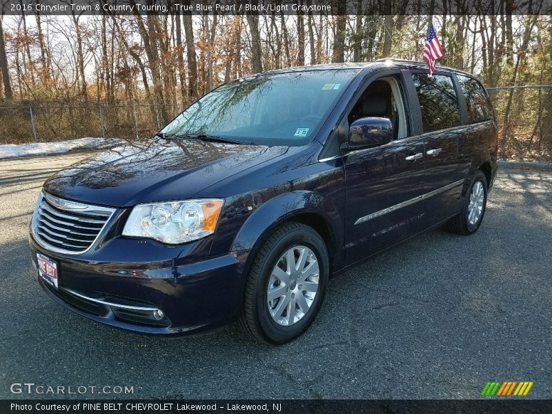 True Blue Pearl / Black/Light Graystone 2016 Chrysler Town & Country Touring