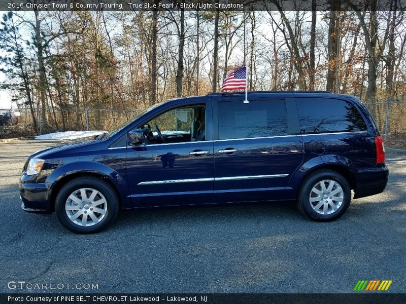 True Blue Pearl / Black/Light Graystone 2016 Chrysler Town & Country Touring