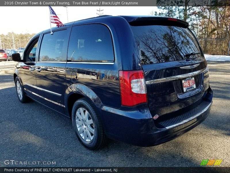 True Blue Pearl / Black/Light Graystone 2016 Chrysler Town & Country Touring