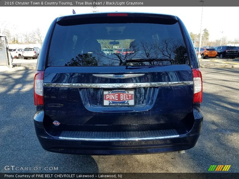 True Blue Pearl / Black/Light Graystone 2016 Chrysler Town & Country Touring