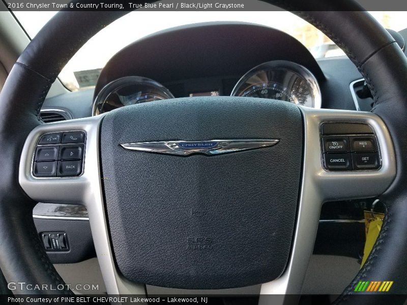 True Blue Pearl / Black/Light Graystone 2016 Chrysler Town & Country Touring