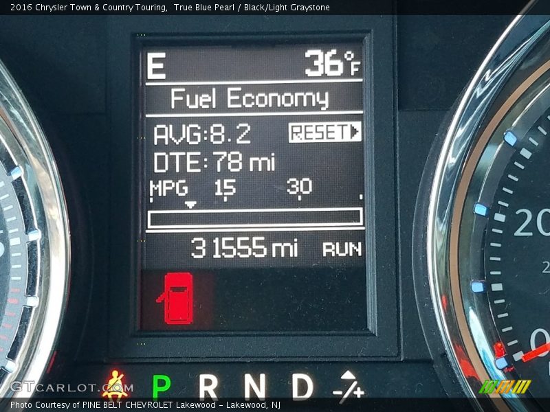 True Blue Pearl / Black/Light Graystone 2016 Chrysler Town & Country Touring