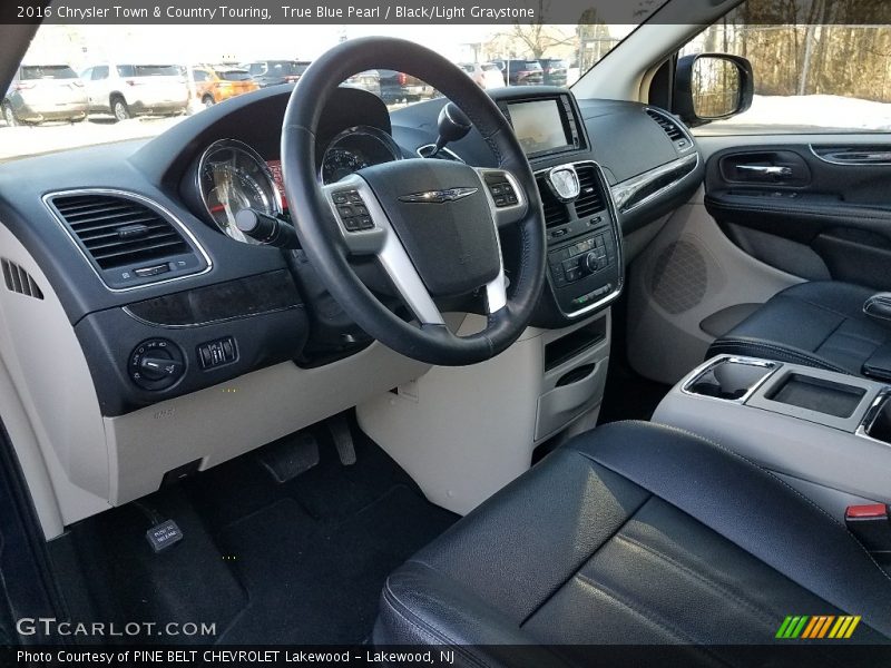 True Blue Pearl / Black/Light Graystone 2016 Chrysler Town & Country Touring