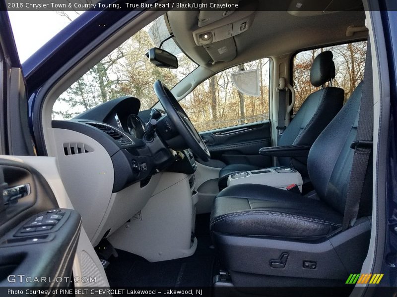 True Blue Pearl / Black/Light Graystone 2016 Chrysler Town & Country Touring