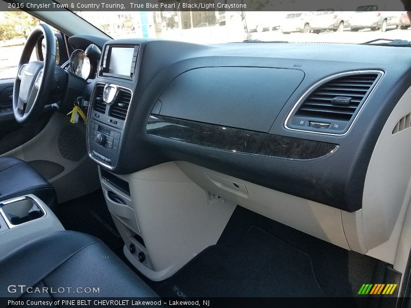 True Blue Pearl / Black/Light Graystone 2016 Chrysler Town & Country Touring