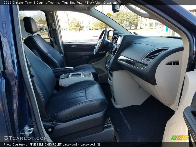 True Blue Pearl / Black/Light Graystone 2016 Chrysler Town & Country Touring