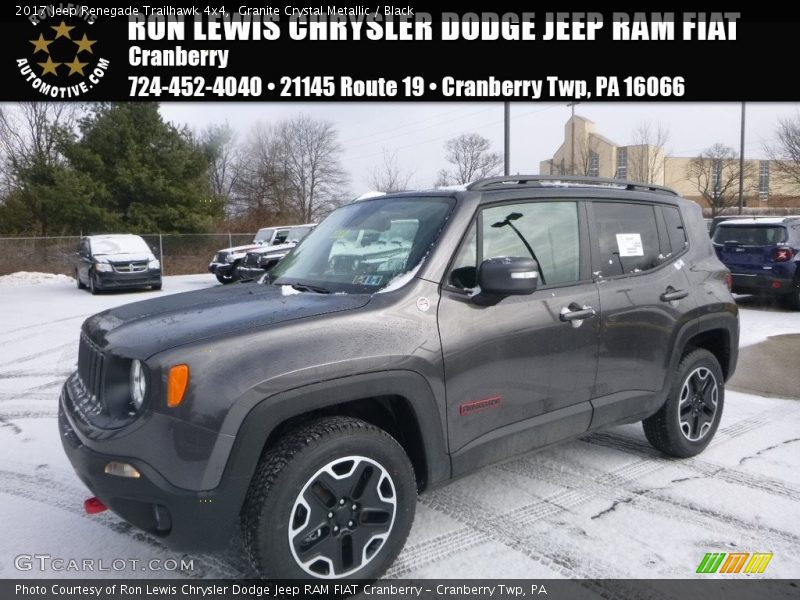 Granite Crystal Metallic / Black 2017 Jeep Renegade Trailhawk 4x4