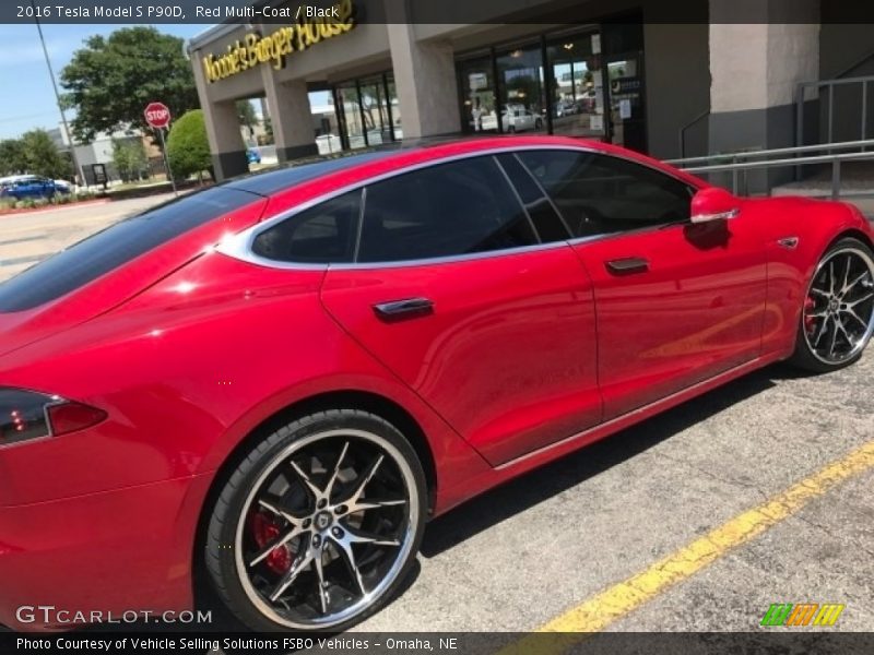 Red Multi-Coat / Black 2016 Tesla Model S P90D